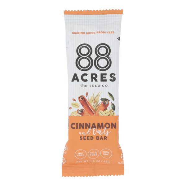 88 Acres - Seed Bars - Oats And Cinnamon - Case of 9 - 1.6 oz. - Image 2