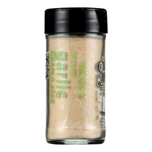Spicely Organics - Organic Garlic - Granulates - Case of 3 - 2 oz.
