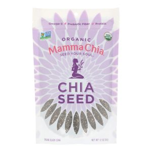 Mamma Chia Chia Seed - Organic - Black - Case of 4 - 12 oz