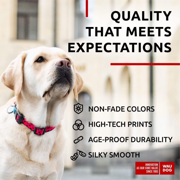 Nylon Dog Collar   Adjustable Dog Collar for Large Dogs Small & Medium Dogs   Breakaway Puppy Collars for Large Breed Dogs   Boy & Girl Dog Collars with Durable Plastic Buckle and QR Dog Tag - Image 3