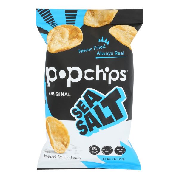 Popchips Potato Chip - Sea Salt - Case of 12 - 5 oz - Image 2