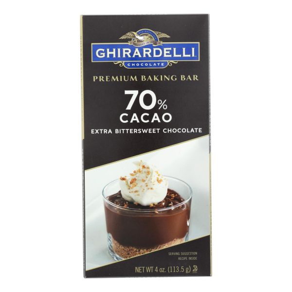 Ghirardelli Chocolate, Premium Baking Bar, Extra Bittersweet Chocolate - Case of 12 - 4 OZ - Image 2