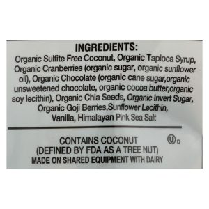 Jennies Coconut Bites - Organic - Cranberry Goji - Case of 6 - 5.25 oz