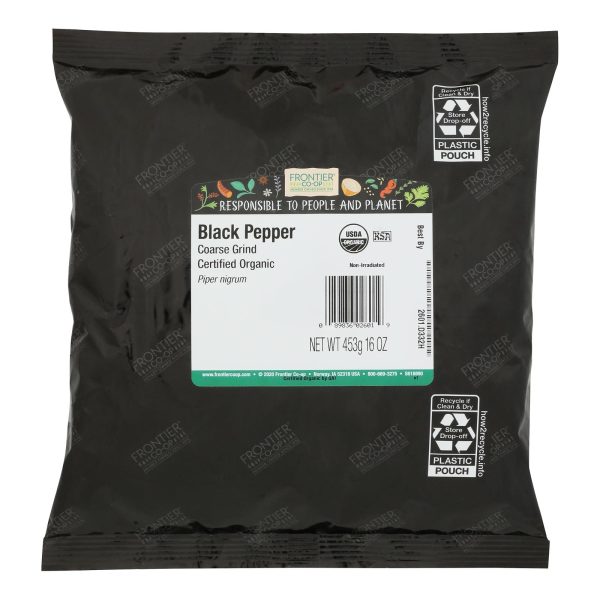 Frontier Herb Organic Coarse Black Pepper - Single Bulk Item - 1LB - Image 2