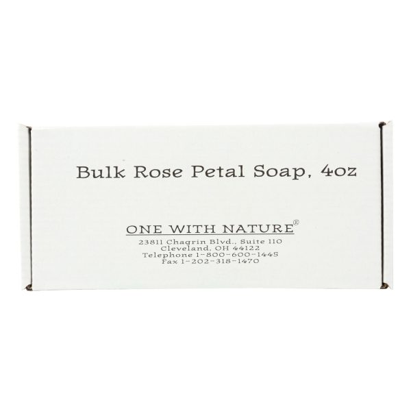 One With Nature Bar Soap - Rose - Case of 24 - 4 oz.