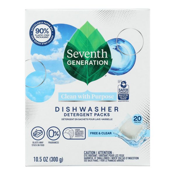 Seventh Generation - Automatic Dish Pacs Fragrance & Clear - Case of 6-20 Count - Image 2