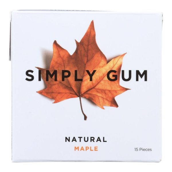 Simply Gum All Natural Gum - Maple - Case of 12 - 15 Count - Image 3