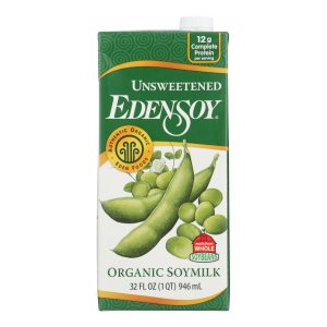 Eden Foods Organic Unsweetened Soymilk - Case of 12 - 32 FL oz.