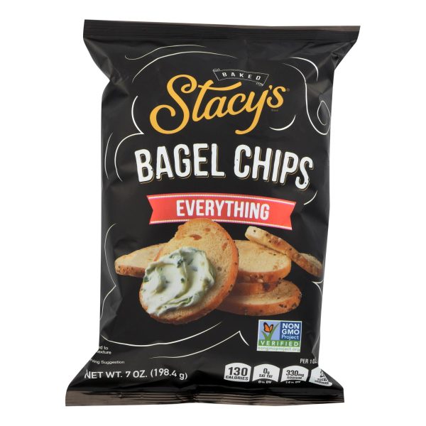 Stacy's Pita Chips Bagel Chips - Everything - Case of 12 - 7 oz - Image 2