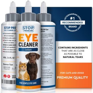 All Pets Eye Wash Drops for Relieve Pink Eye Allergies Symptoms Infections & Runny Dry Eyes   Pain Free Treatment Helps Prevent Abrasions Irritations & Conjunctivitis