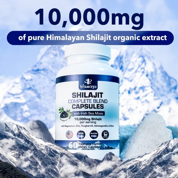 Pure Himalayan Shilajit for Men   Boost Stamina & Athleticism Support Metabolism & Energy | 10000mg Shilajit Ashwagandha Supplements   Irish Sea Moss Tongkat Ali PQQ & More   60 Shilajit Capsules - Image 4