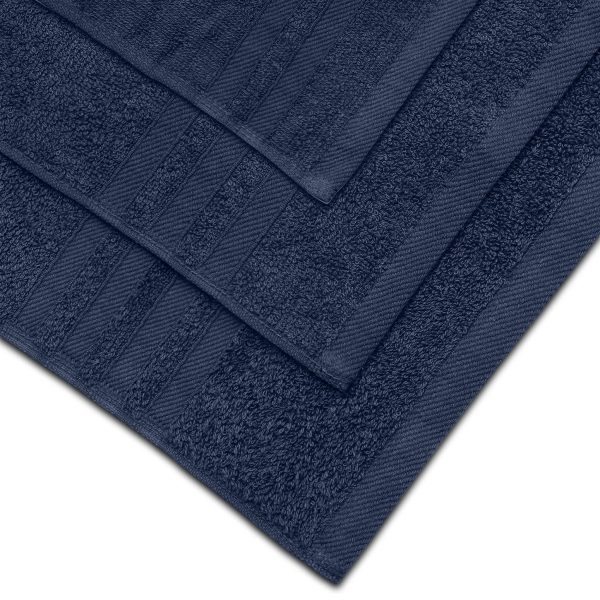 12 Piece Bath Towel Set for Bathroom   Wealuxe Collection 2 Bath Towels 4 Hand Towels 6 Washcloths 100% Cotton Soft and Plush Highly Absorbent Soft Towel for Hotel & Spa   Navy - Image 4