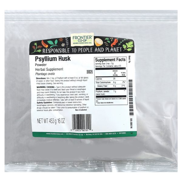 Frontier Herb Psyllium Seed Husk Powder - Single Bulk Item - 1LB - Image 2
