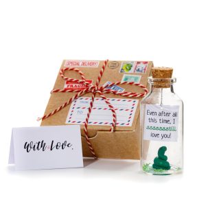 Anniversary Present for Her & Him Valentines Day Romantic Gift to Boyfriend Girlfriend Message I Love You Gifts Wife Husband (Snake in Big Bottle I Sssssstill Love You In Craft Gift Box)