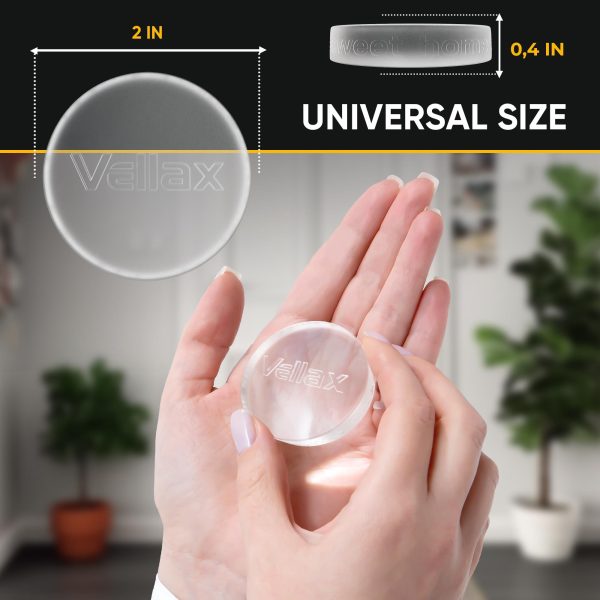 Wall Protectors   4 Pcs of Clear Rubber Knob Self Adhesive Guard Door Bumper Reusable Solution for Stopping Damage & Noise from Doors in Your Home or Office Durable Shock Absorbent Discreet - Image 3