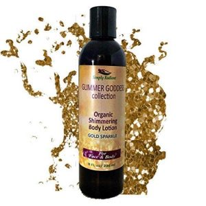 Organic Body Lotion   Sexy Level 2 Gold Shimmer 8 oz