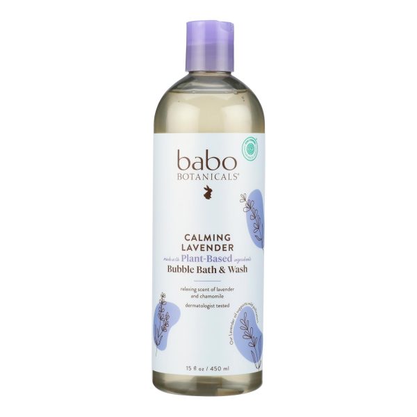 Babo Botanicals - Shampoo Bubblebath and Wash - Calming - Lavender - 15 oz - Image 2