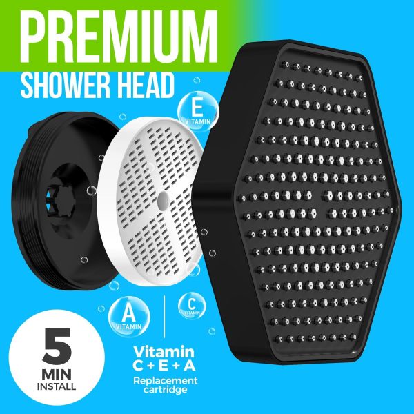Luxury Filtered Shower Head   High Pressure Rain Showerhead with Filter for Chlorine Rust Sediments   Water Filter Shower Head with Vitamin C E A   SPA Effect (Patent Pending) - Image 8
