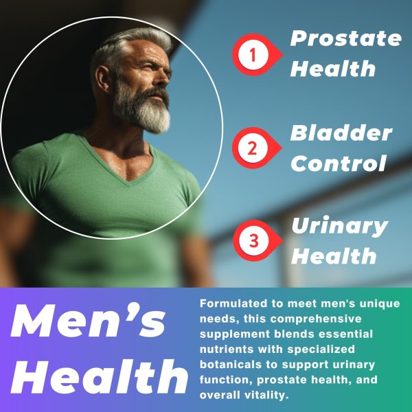 Prostate Support Supplement Formula with Saw Palmetto Extract and Bladder Control Complex   30 Day Supply - Image 4