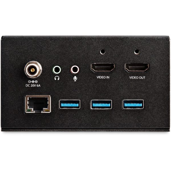 StarTech.com Laptop docking module for the conference table connectivity box lets you access boardroom or huddle space devices - Set up conference calls using applications such as Skype for Business - USB-C or USB-A laptop docking - USB-A charging port - USB-C Power Delivery 2.0 - Table-mounting bracket included - Image 3