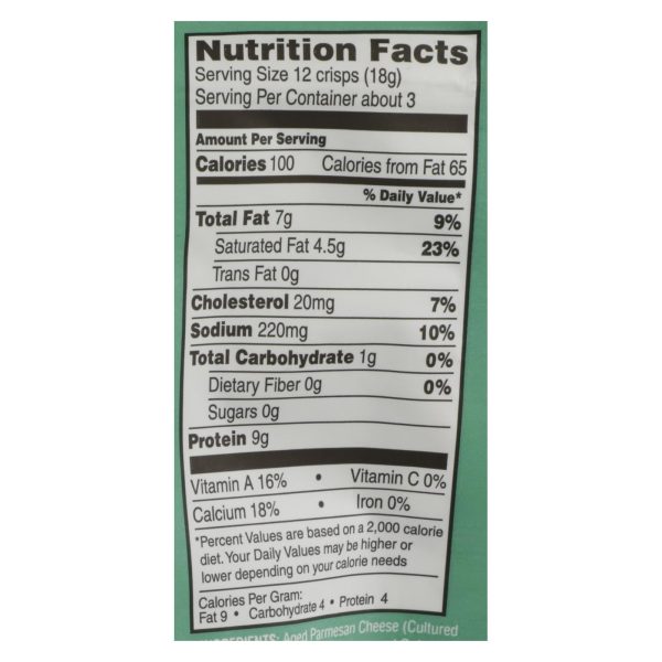 Parm Crisps - Parm Crisp Sr Cream & Onion - Case of 12 - 1.75 OZ - Image 3