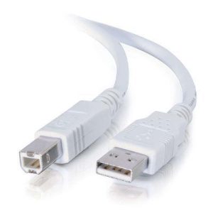 10' USB A B Cable White