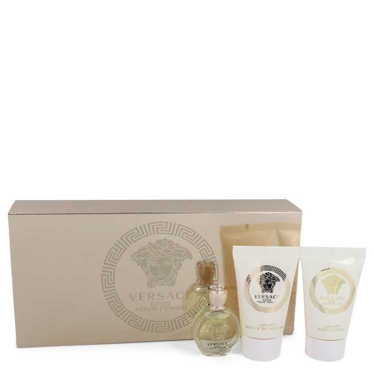 Versace Gift Set -- .17 oz Mini EDP + .8 oz Shower Gel + .8 oz Body Lotion for Women
