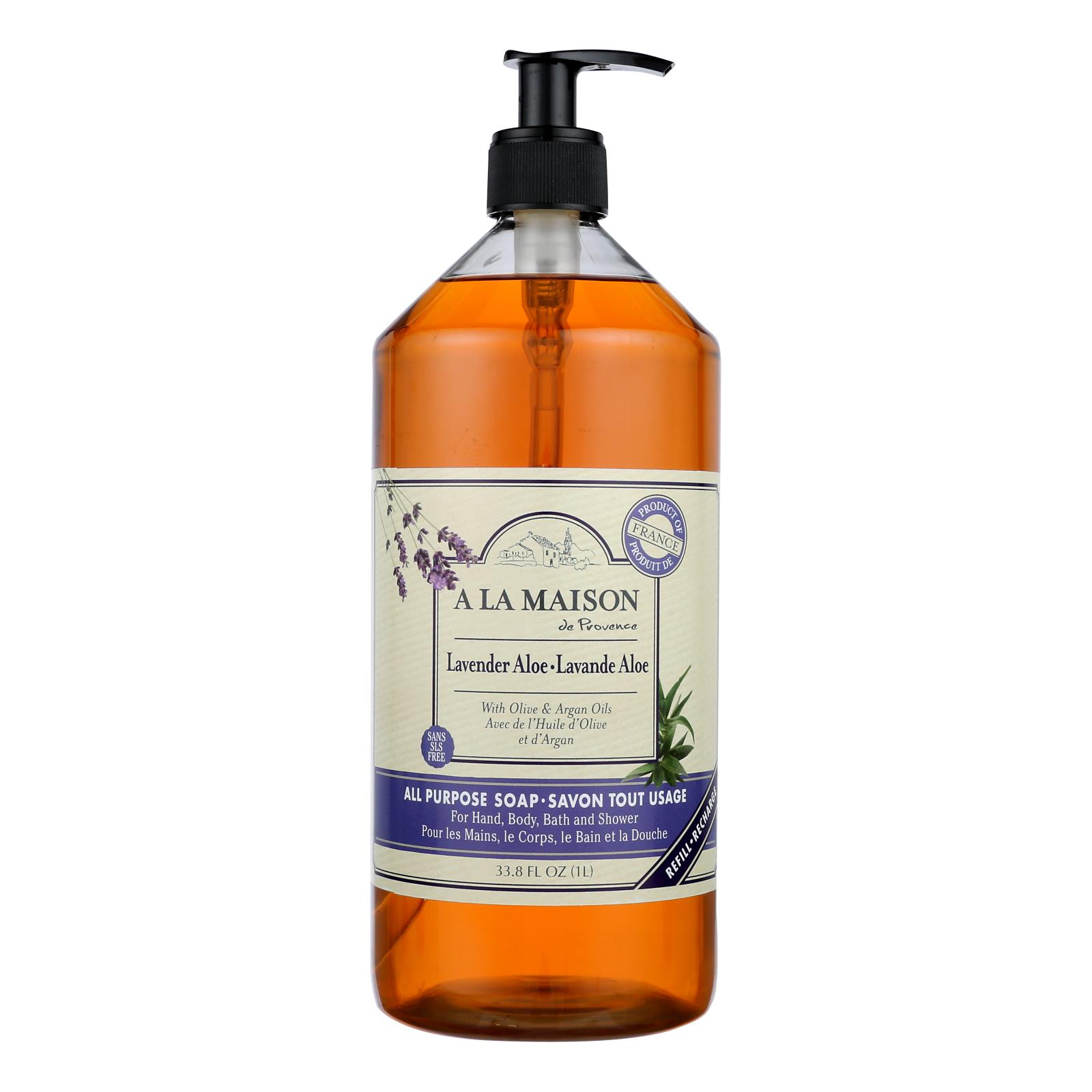 A La Maison - Liquid Hand Soap - Lavender Aloe - 33.8 fl oz. - Image 2
