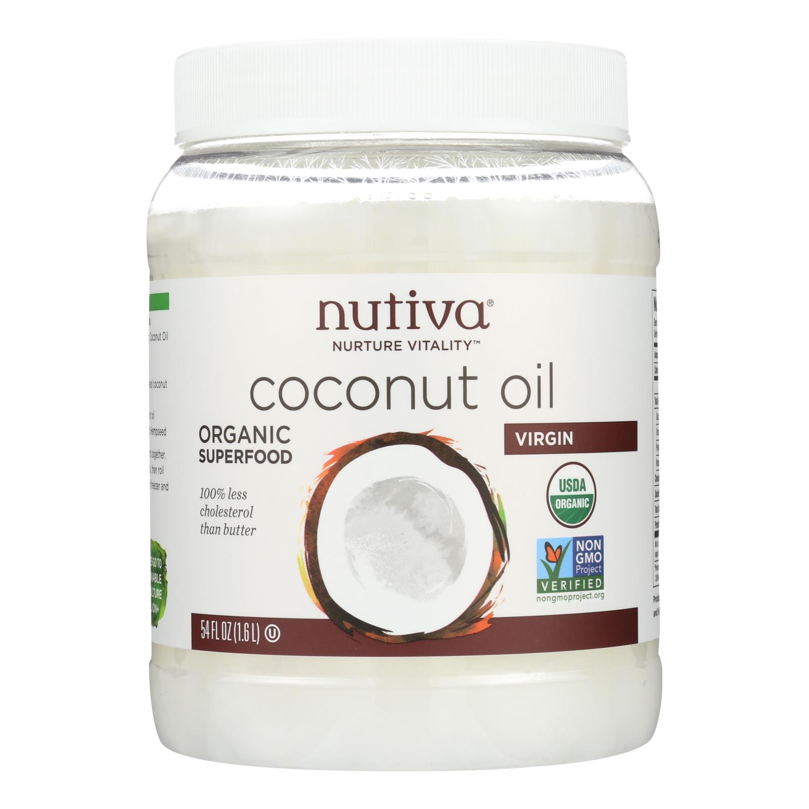 Nutiva Virgin Coconut Oil Organic - 54 fl oz - Image 3
