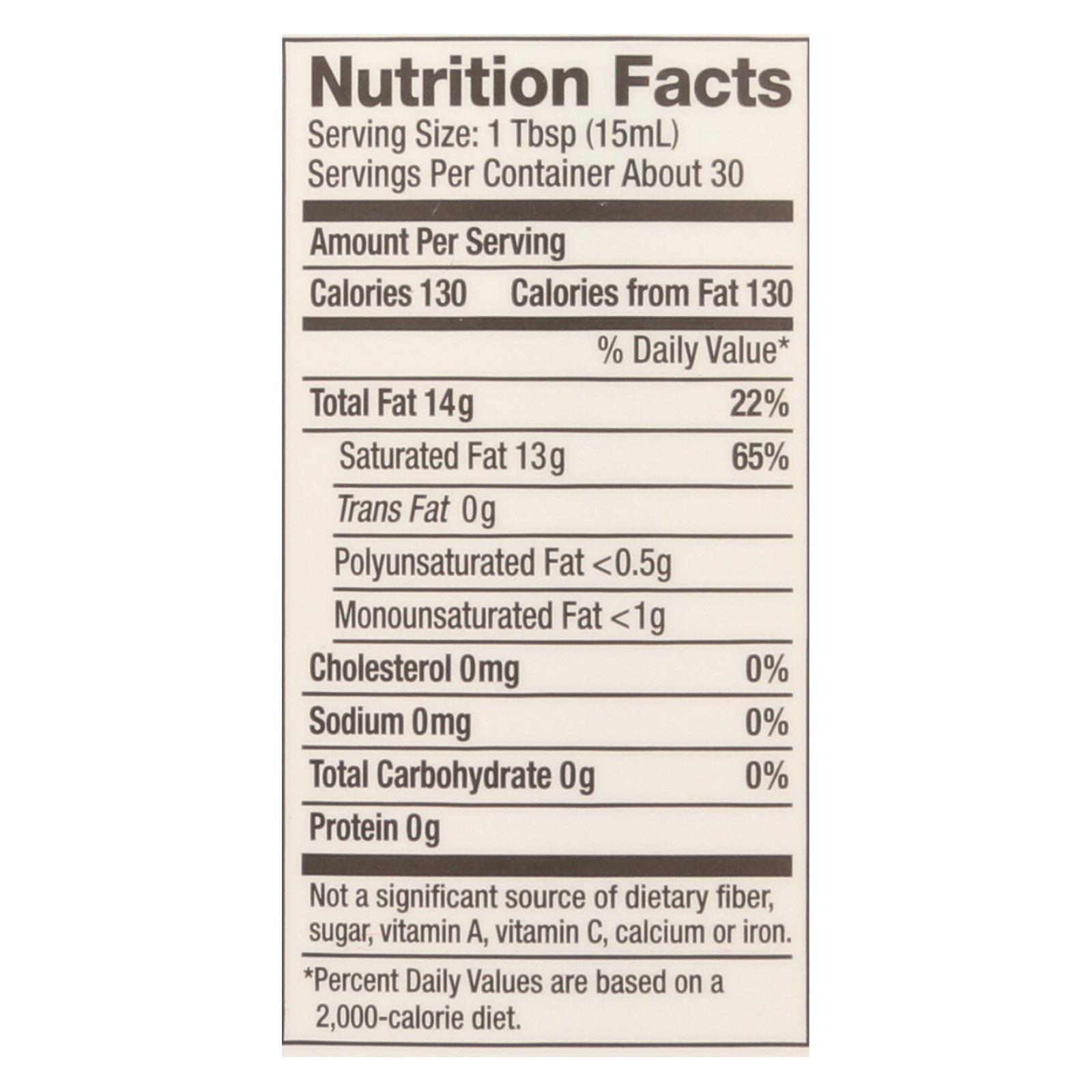 Nutiva Virgin Coconut Oil Organic - 15 fl oz