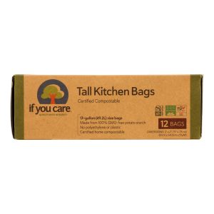If You Care Trash Bags - Certified Compostable - Case of 12 - 12 Count