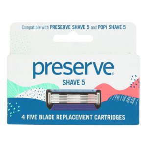 Preserve Shave 5 Replacement Blades - 4 CT- 6 packs