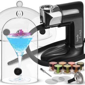 Smoking Gun Wood Smoke Infuser  Universal Kit 14 PCS Smoker Machine with Accessories and Wood Chips  Cold Smoke for Food and Drinks  Gift for Man