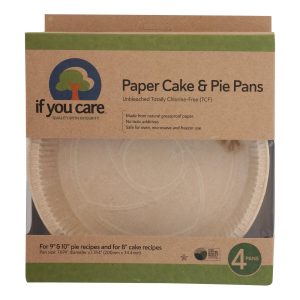 If You Care Pie Baking Pans - Paper Cake - Case of 6 - 4 Count