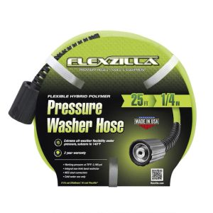 Flexzilla Pressure Washer Hose 1/4" x 25' with M22 Fittings (Boxed)