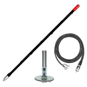 Firestik 2' (61cm) Single Roof Mount "NGP" Kit Complete (Black)