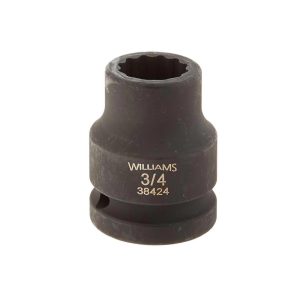 Williams 3/4″ Shallow Impact Socket 3/4″ Drive 12 Point