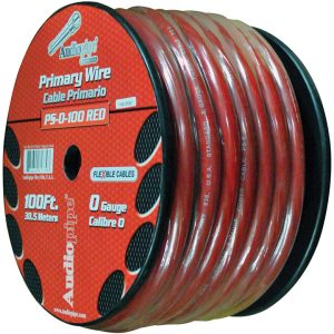 Audiopipe Power Cable 0-Gauge 100 Foot Spool - Red