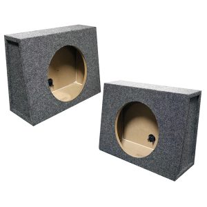 *TW12* EMPTY SPLIT WOOFER BOX ANGLE 12"; Mounts behind seat
