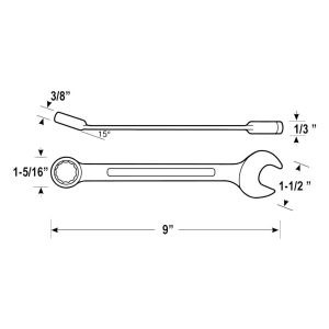 Williams SAE 11/16″ Ratcheting Combination Wrench
