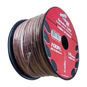 Audiopipe Speaker Wire 12-Gauge 100 Foot Spool - Clear Insulation