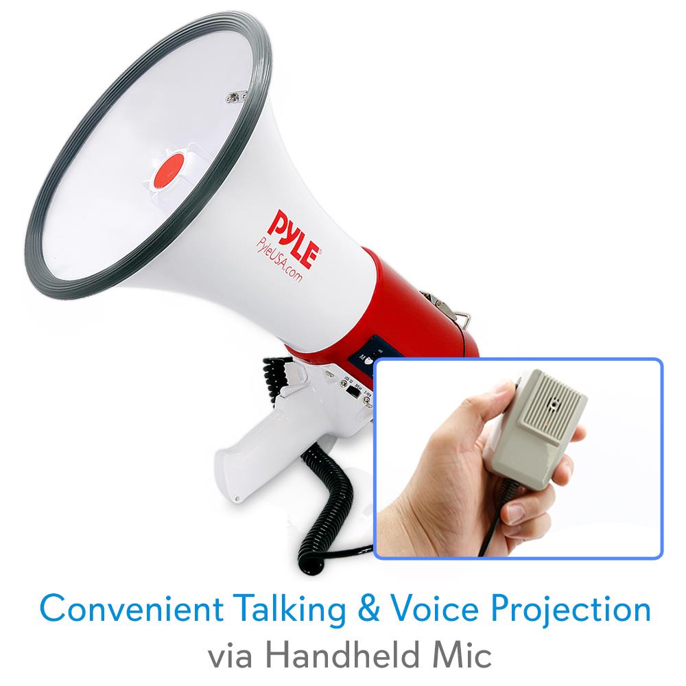 Pyle Pro Megaphone with Siren TALK USB SD Card - Image 3