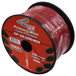 Audiopipe Primary Wire 14-Gauge 500 Foot Spool - Red