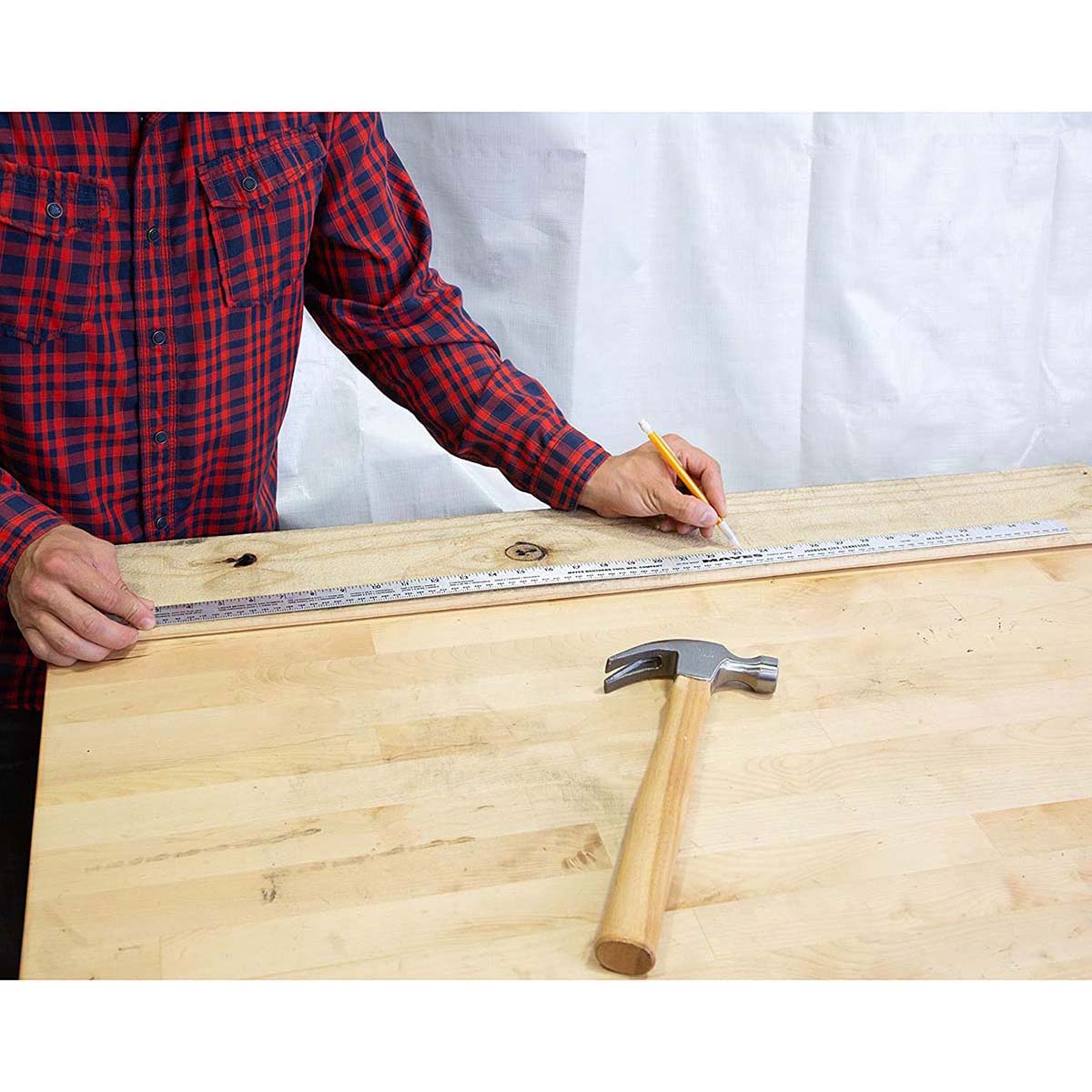 Mayes 36 Inch x 1 Inch Aluminum Ruler - Image 2