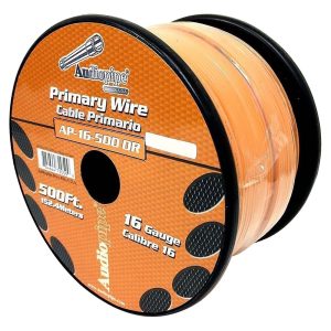 Audiopipe Primary Wire 16-Gauge 500 Foot Spool - Orange