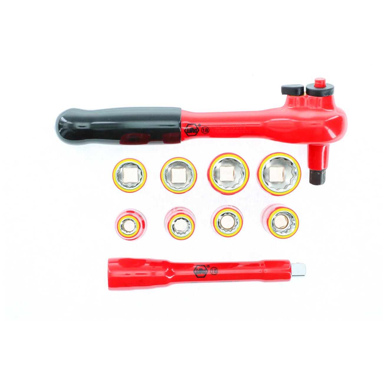 Wiha Insulated Socket and Ratchet Set 3/8" Drive - SAE (10 Piece Set) - Image 2