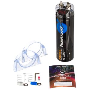 Planet 2.0 Farad Capacitor Digital Volt Meter Black