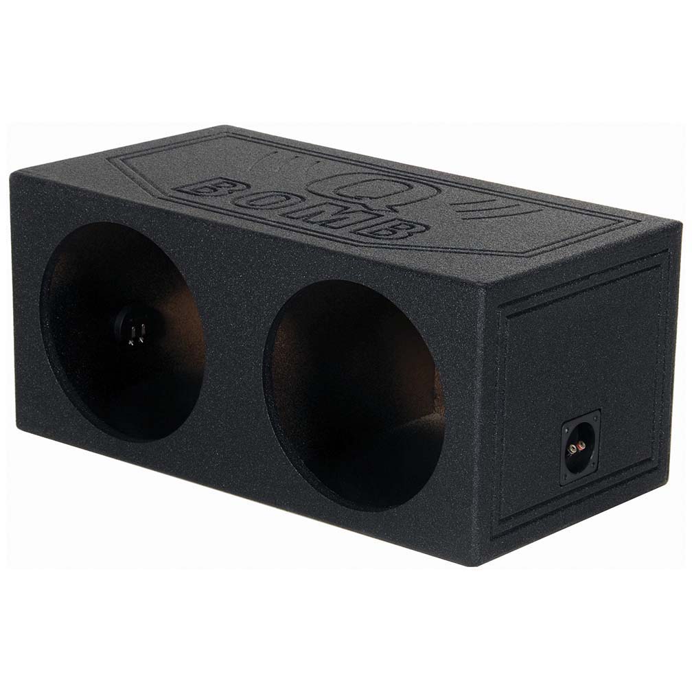 Qpower Dual 15" Sealed Woofer Enclosure withh Bed Liner Spray