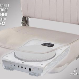 Lanzar Marine Low-Profile 8” Amplified Enclosure (White)