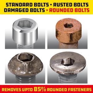 Powerbuilt Zeon SAE Hex Bit Socket Set for Damaged Bolts (8 Piece Set)